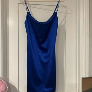 Elegant Blue Slip Dress